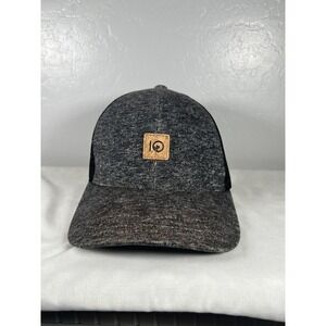 Tentree Elevation Mens‎ Hat Grey One Size Adjustable Snap Back Cork Logo Trucker